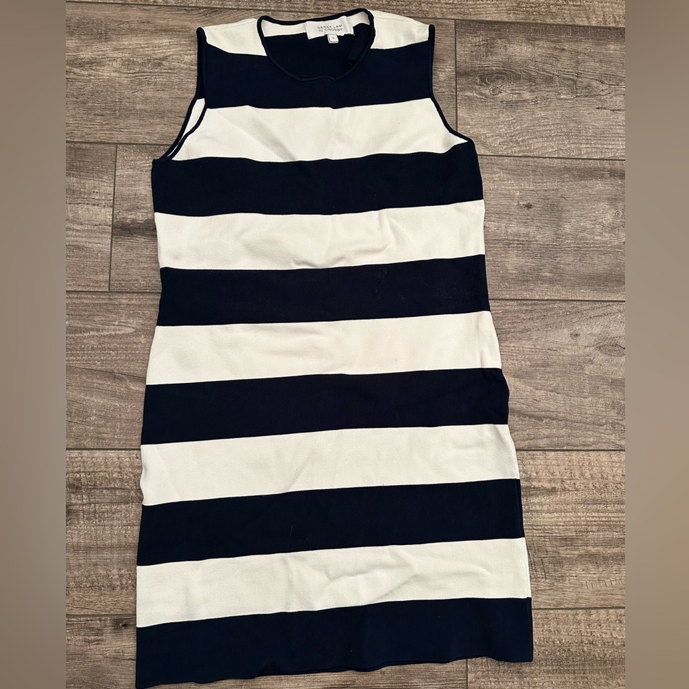 Navy and White Striped Dress
